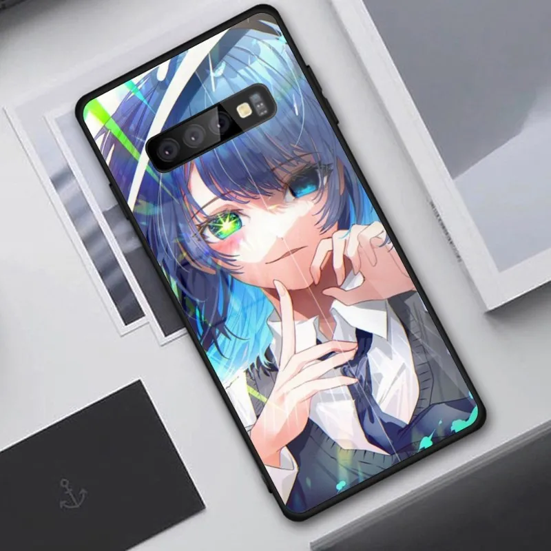 Oshinoko Akane Kurokawa Phone Case for Samung S23 S22 S21 Pro Ultra A13 A33 A53 NOTE 20 PC Glass Phone Cover Funda