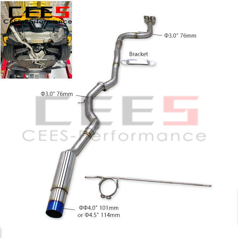 

CEES Catback Exhaust Pipes for BMW M3/M4 G80/G82 3.0T 2019-2024 Stainless Steel Straight Pipes High Performance Exhaust System