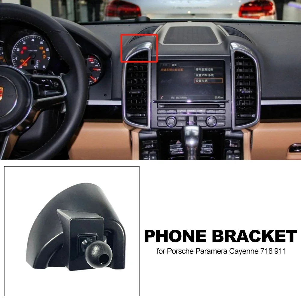 Support de téléphone de voiture pour Porsche, base de partenaires automobiles, support de grille d'aération automatique, support dédié, broderie, nouveau, 718, 911