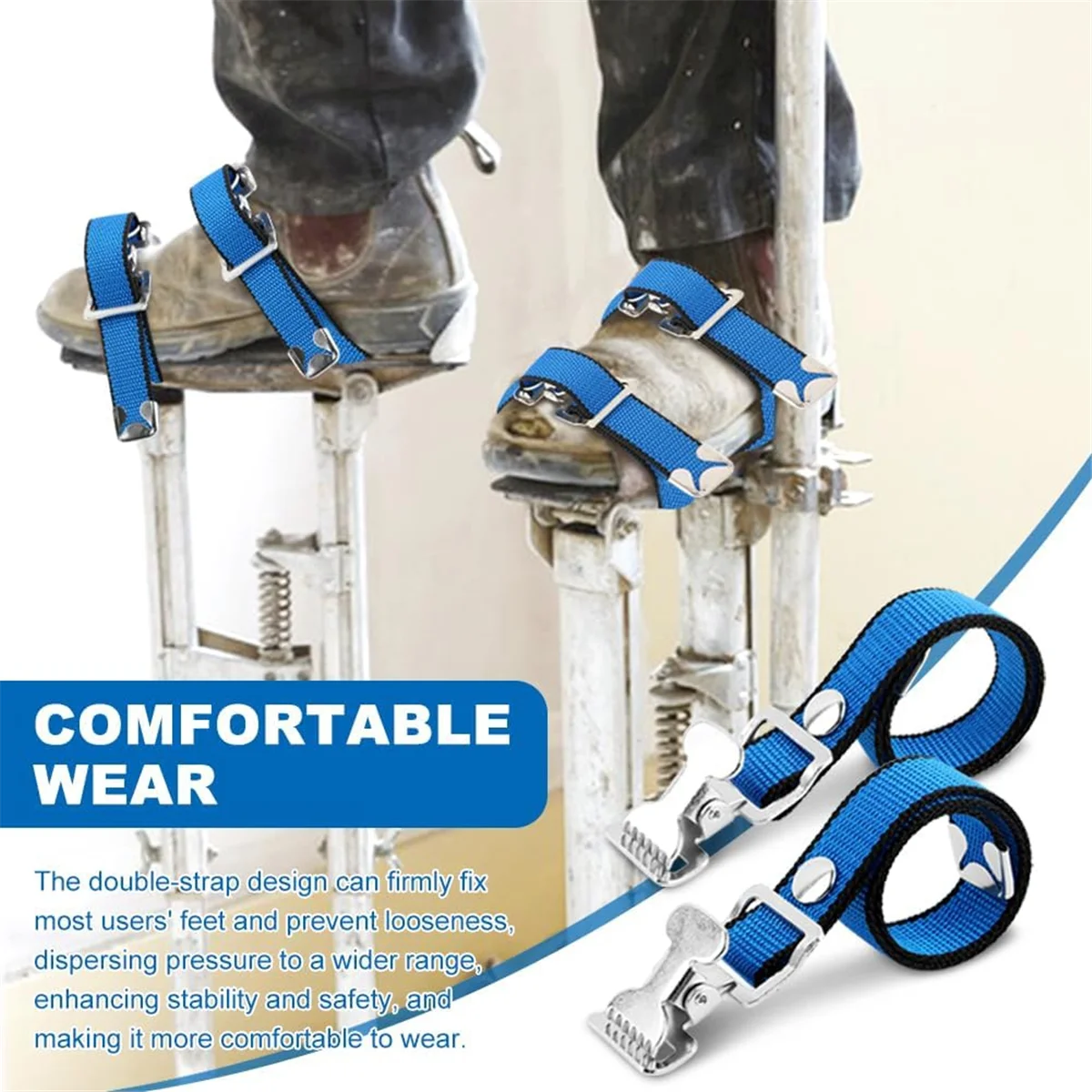 

2025+4PCS Drywall Stilts Straps, Adjustable Drywall Foot Band Straps, Nylon Leg Fixation Strap Replacement Part for Stilts