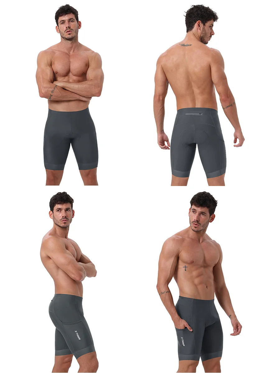X-TIGER Premium-Rennrad-Shorts mit 5D-Gel-Pads, Herren-Radhose mit Reißverschlusstaschen, atmungsaktive Outdoor-Fahrradausrüstung – Detail 11