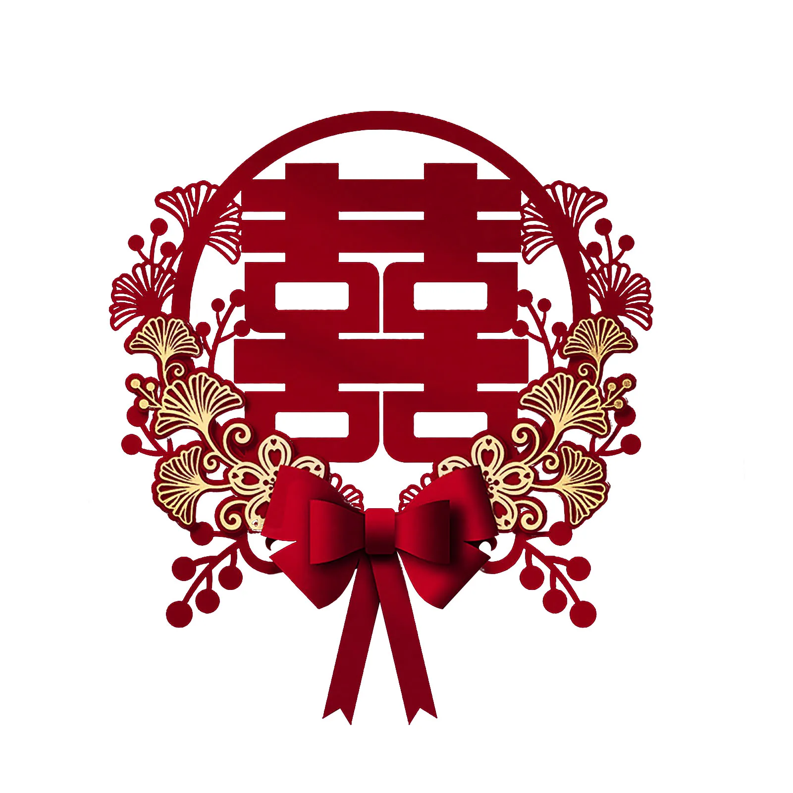 Red Double Happiness Chinese Wedding Sticker Chinese Traditional Wedding Decor for Wall Window Bedroom Doors Decoration