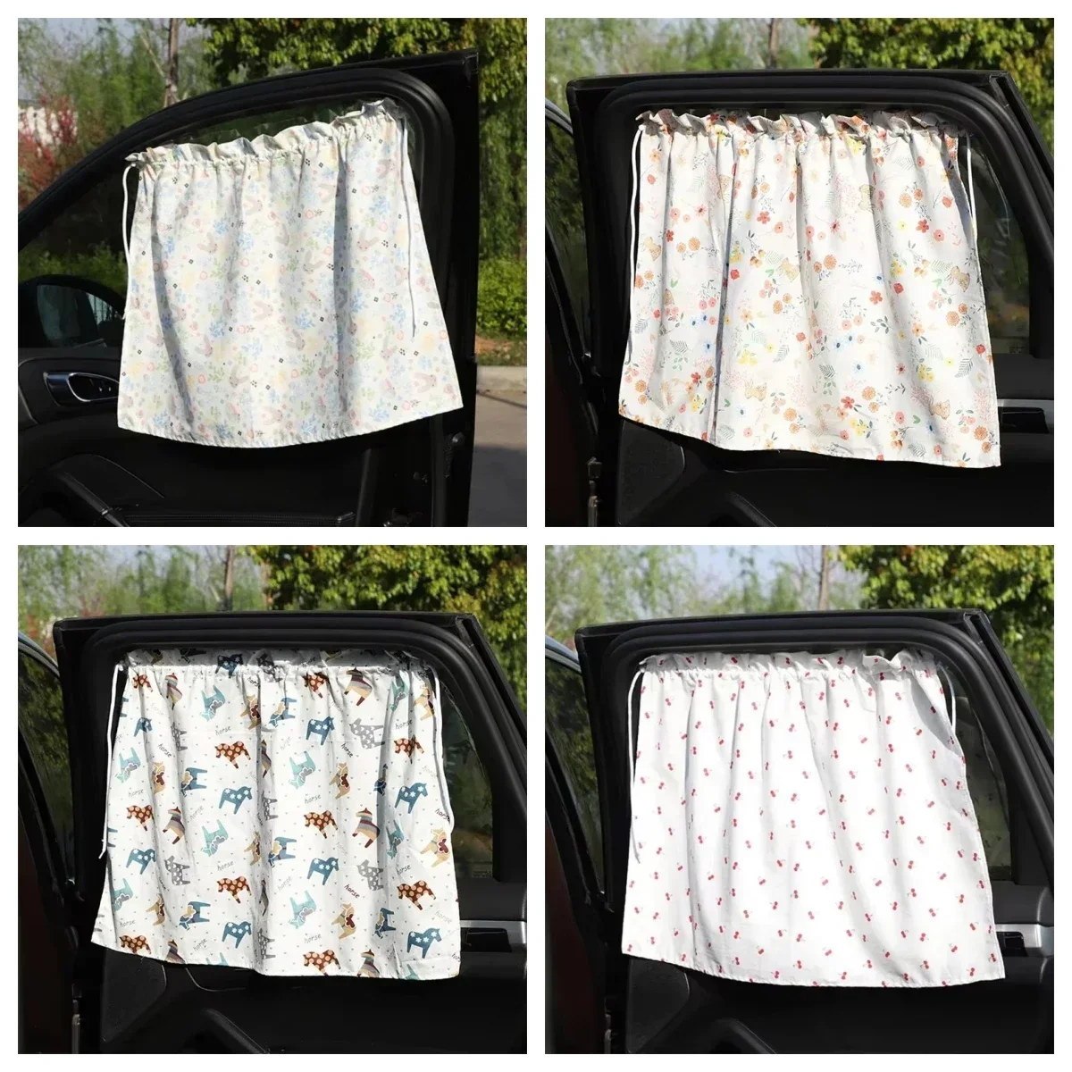

Suction Cup Curtain in The Car Window Sunshade Cover Cartoon Side Window Sunshade UV Protection for Kid Baby Children