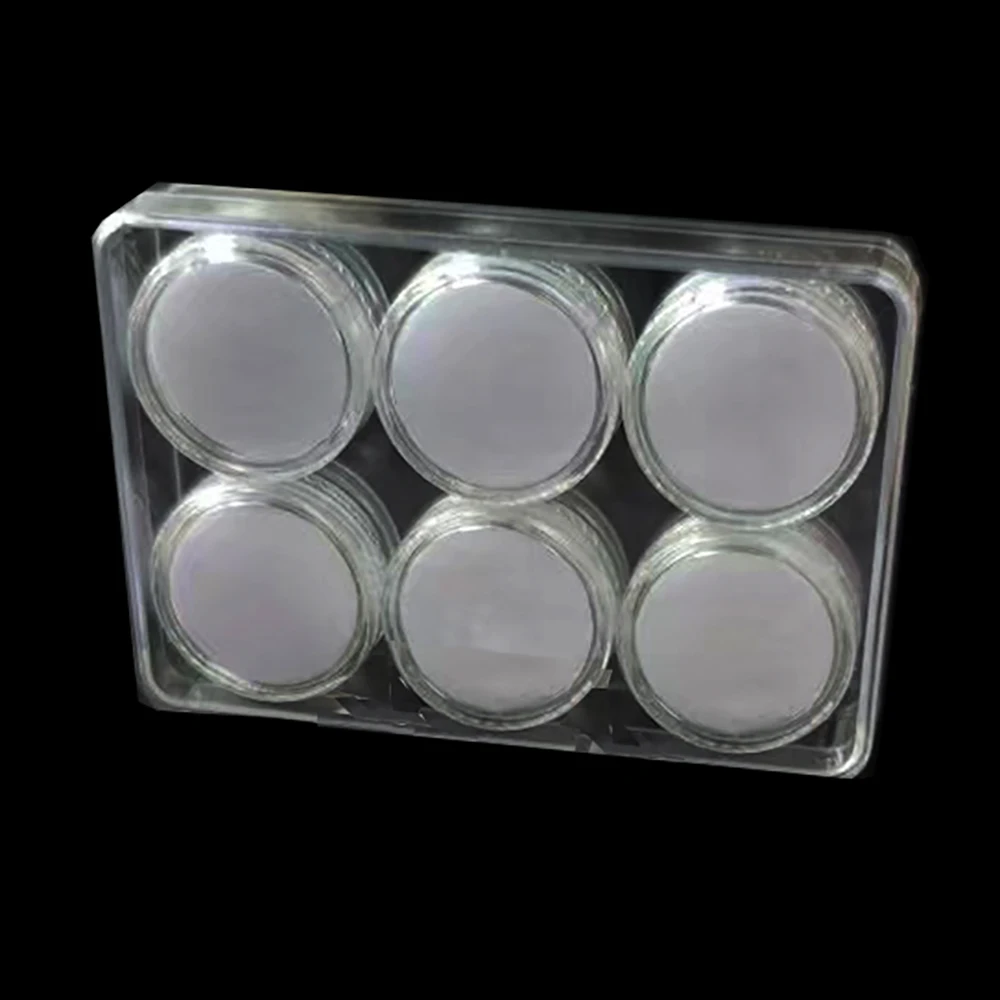 Transparent Round Gemstone Display Storage Box Gems Jewelry Container Jar Loose Diamond Organizer Collection Case Tray With Lid