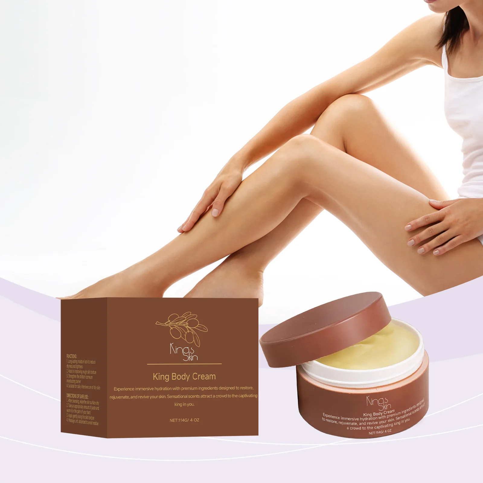

Shea Butter Moisturizer Cream Softening Keratin Long Term Water Locking Relieve Dryness Soothe Skin Deep Nourishing Body Milk