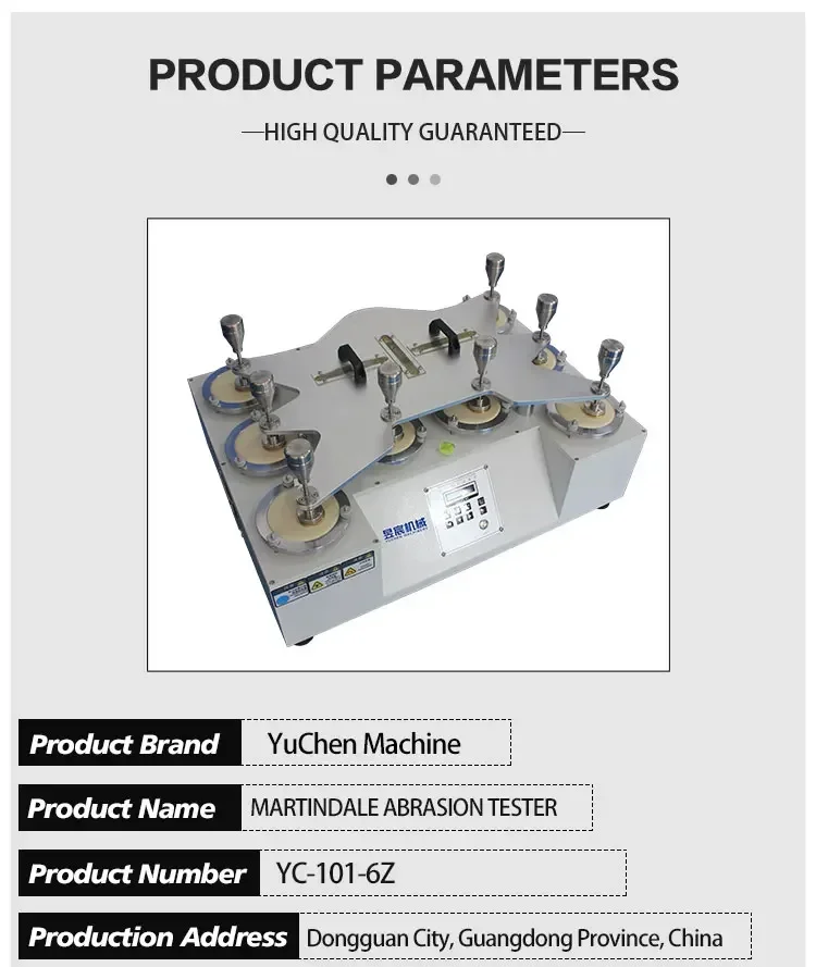 Lab 8 Station Pilling Testing Machine Fabric Martindale Abrasion Tester