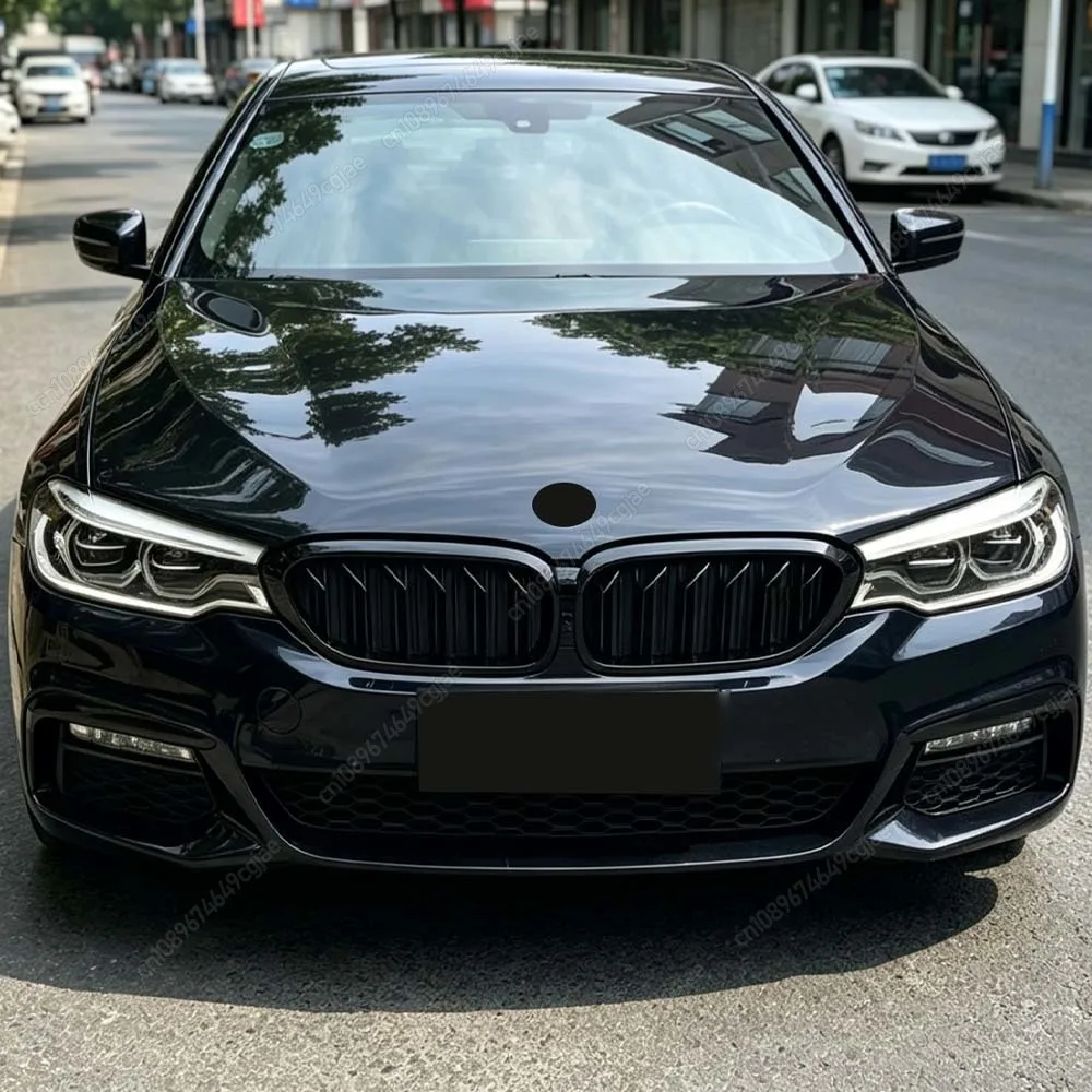 

For BMW 5 Series G30 G31 G38 520i 530i 540i 2017-2020 Car Front Bumper Kidney Grill Double Slat Grille Body Kits ABS Gloss Black