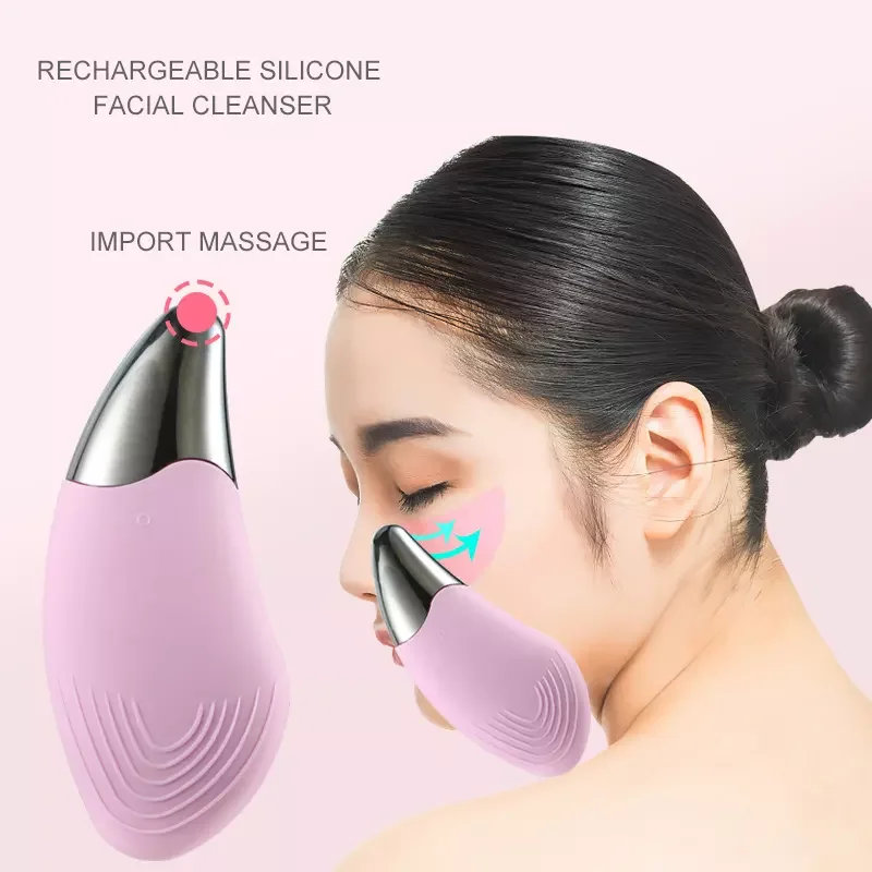 Escova De Limpeza Facial De Silicone Elétrico, Lavagem Ultrasônica Do Rosto, Limpador De Rosto, Dispositivo De Limpeza De Poros Profundos, Massageador De Pele, USB