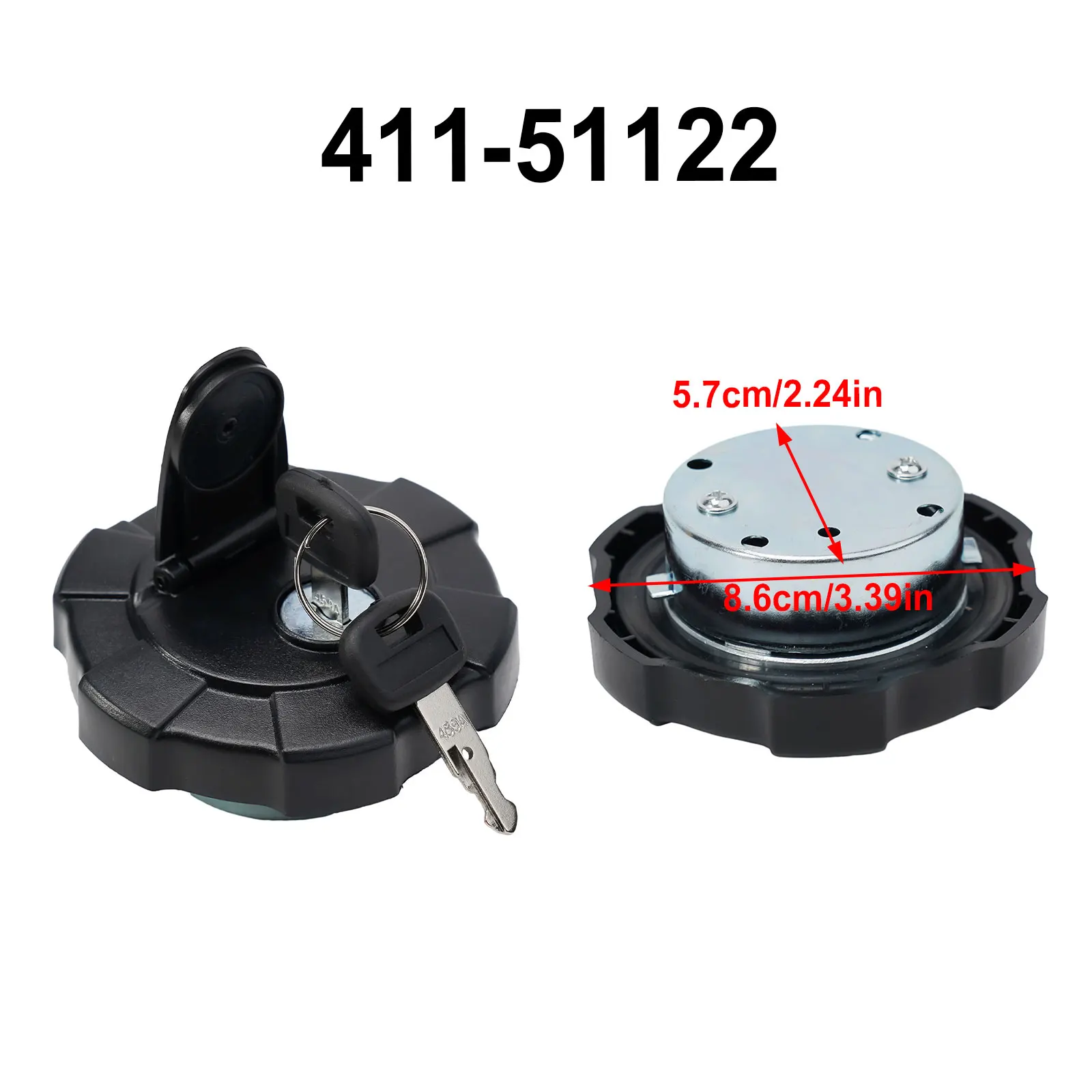 

For Kubota Excavator Fuel Tank Cap Locking Fuel Cap 411-51122 41151122 Accessories Parts Vehicle With Key Brand New
