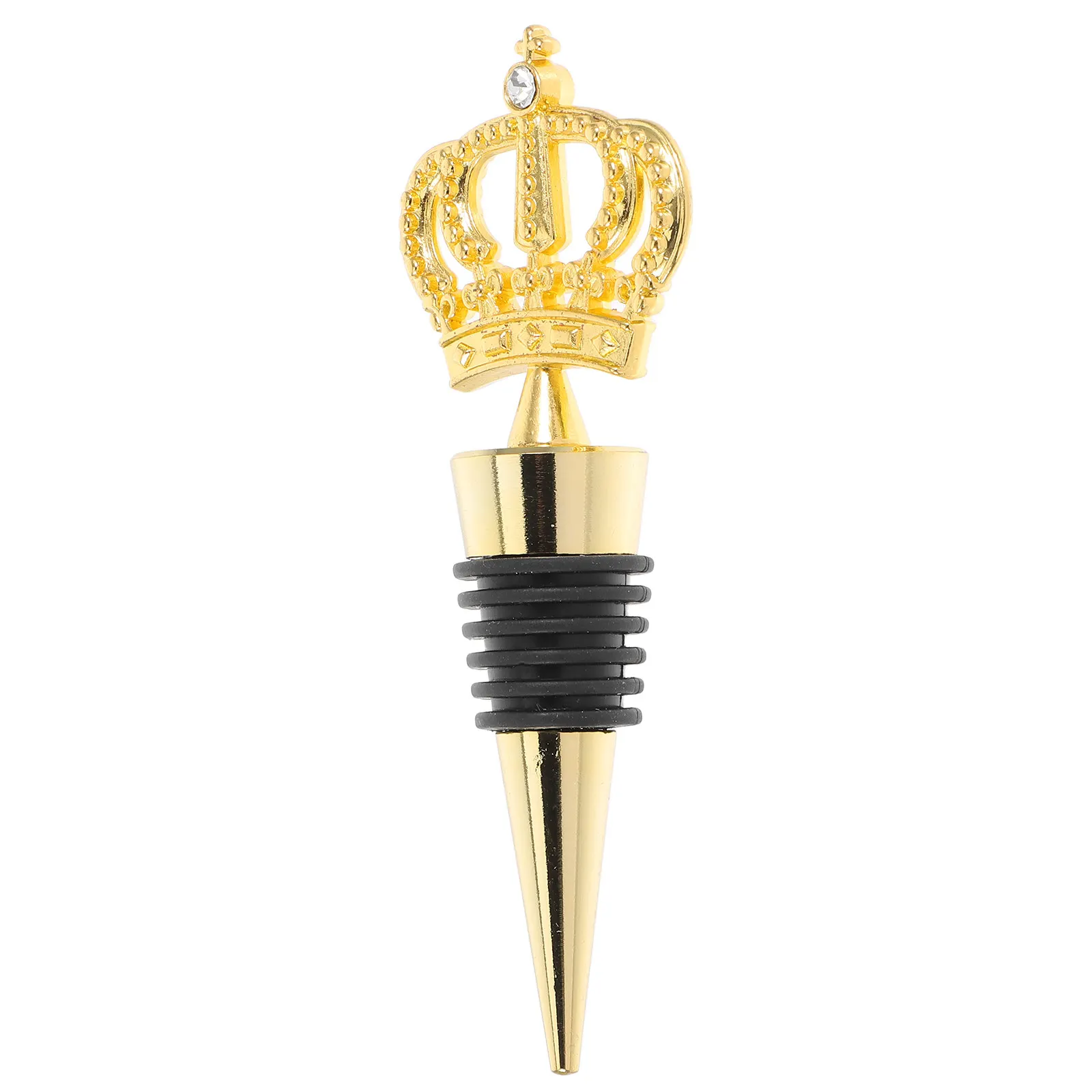 Golden Alloy Stopper Decorative Bottle Plug for Birthday Wedding Party Gatherings Wine Sealer Stopper view 2