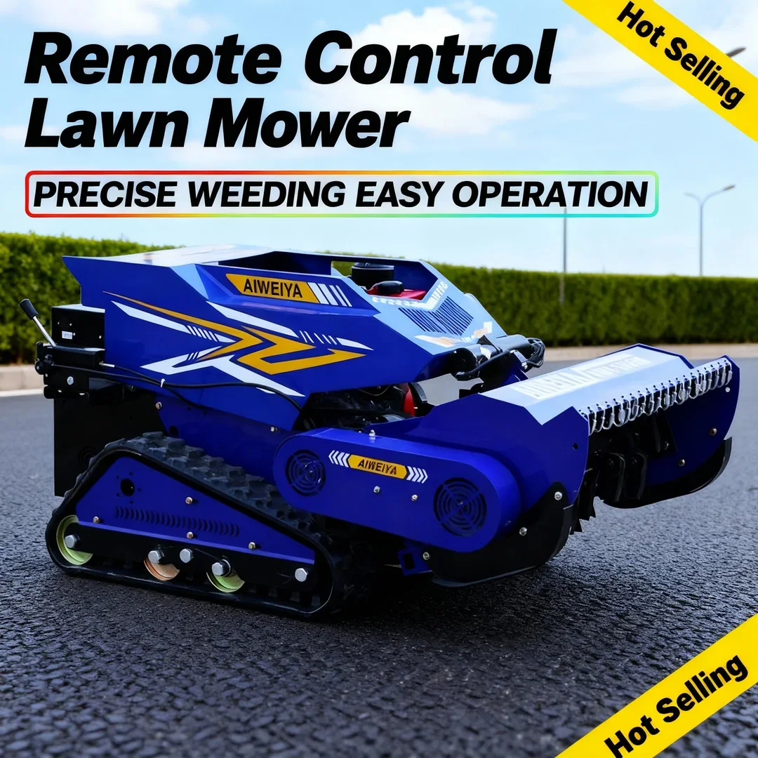 Customized 4-Stroke Cordless Flail Lawn Mower - Self-Propelled All Terrain Vehicle Remote Control Model with Rotating Blade