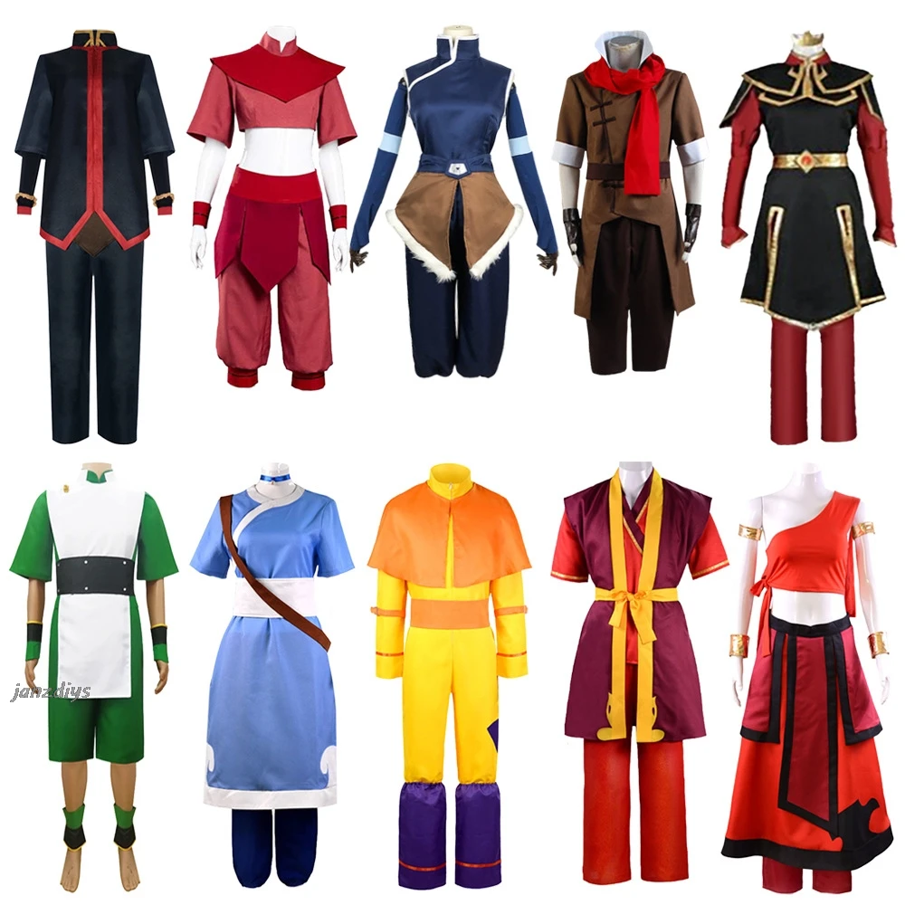 Avatar The Last Airbender Prince Zuko Princess Azula Mai Cosplay Costume Anime Fire Nation Aang Korra Katara Cosplay Clothes