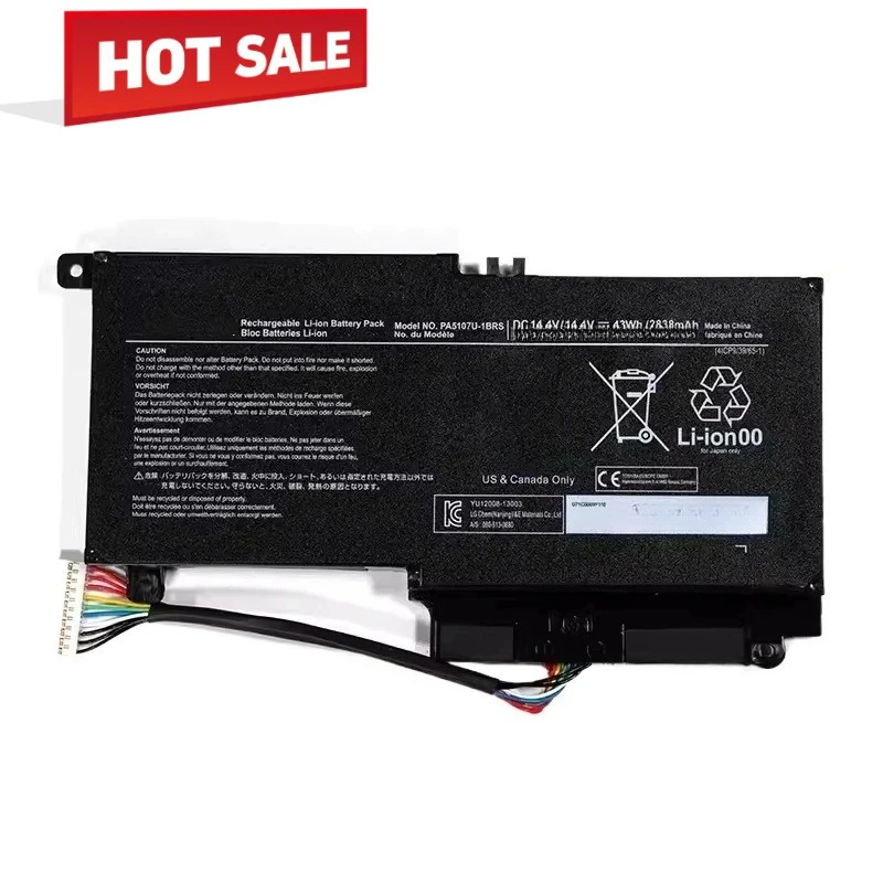 New PA5107U-1BRS Laptop Battery For Toshiba Satellite P55t-a P50-b P50 P50-A L55t L55 L50-A L50 P55-A5200 14.4V 2838mAh 43Wh