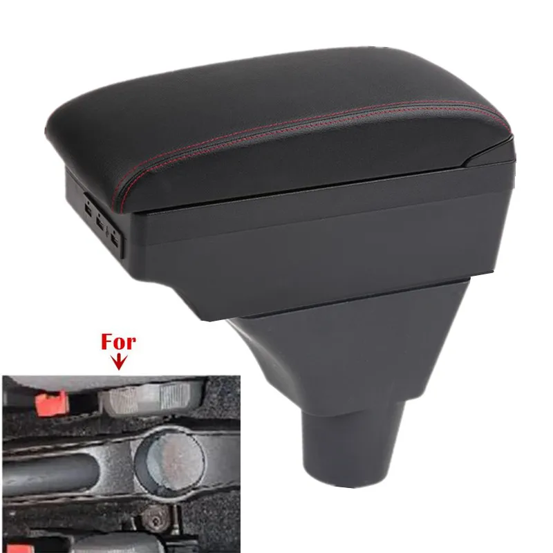 For Fiat Panda II 2 Armrest Box Arm Elbow Rest Center Console Storage Box with USB Port Retrofit Car Accessories