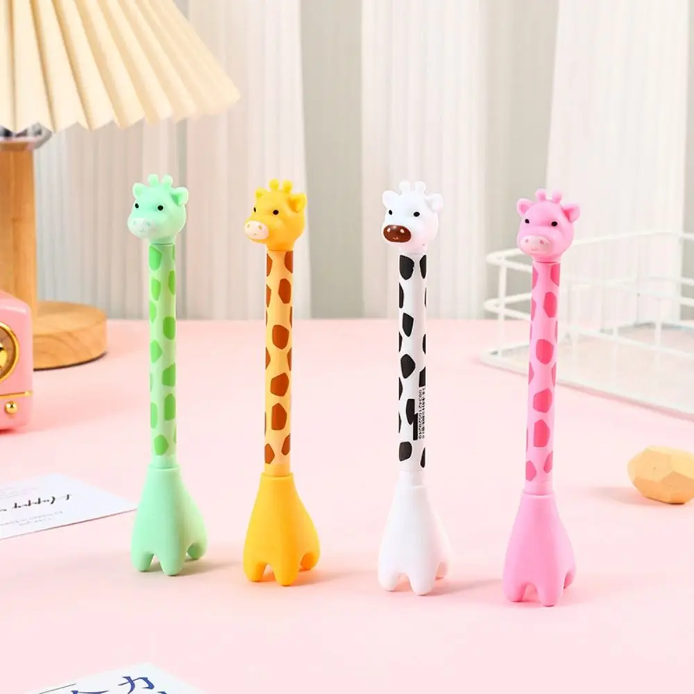 편지지 Kawaii 서 기린 펜 재미 있은 예쁜 미적 기린 젤 펜 크리 에이 티브 0.38mm 귀여운 쓰기 펜 책상 장식