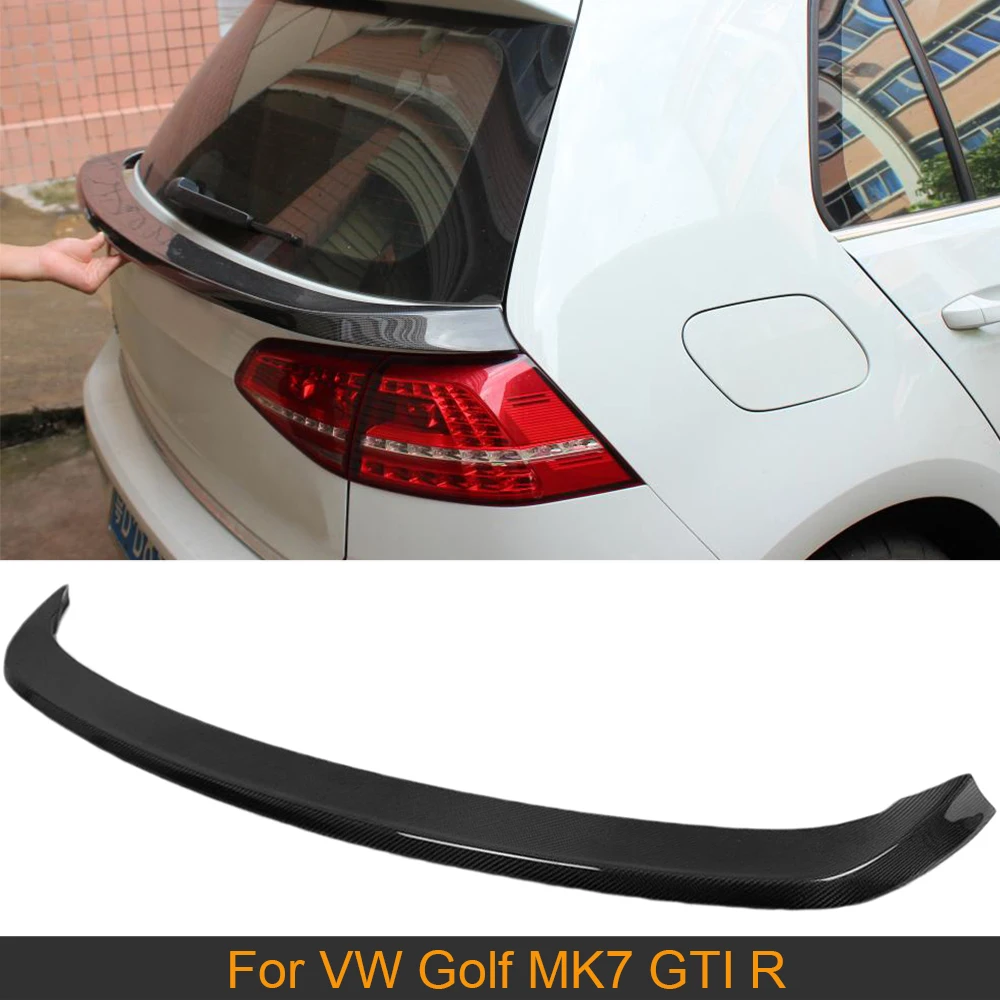 Carbon Fiber Rear Trunk Middle Spoiler For Volkswagen VW Golf 7 VII MK7 GTI R R-Line Standard 2014-2017 Rear Middle Wing Spoiler