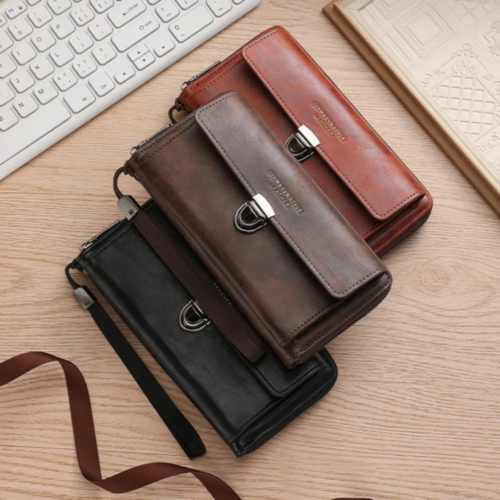 2025 Neue Herren-Geldbörse mit Mehreren Kartenfächern, Modische Lange Brieftasche, Große Kapazität Handtasche, Mobile Geldbörse, Kartenhalter