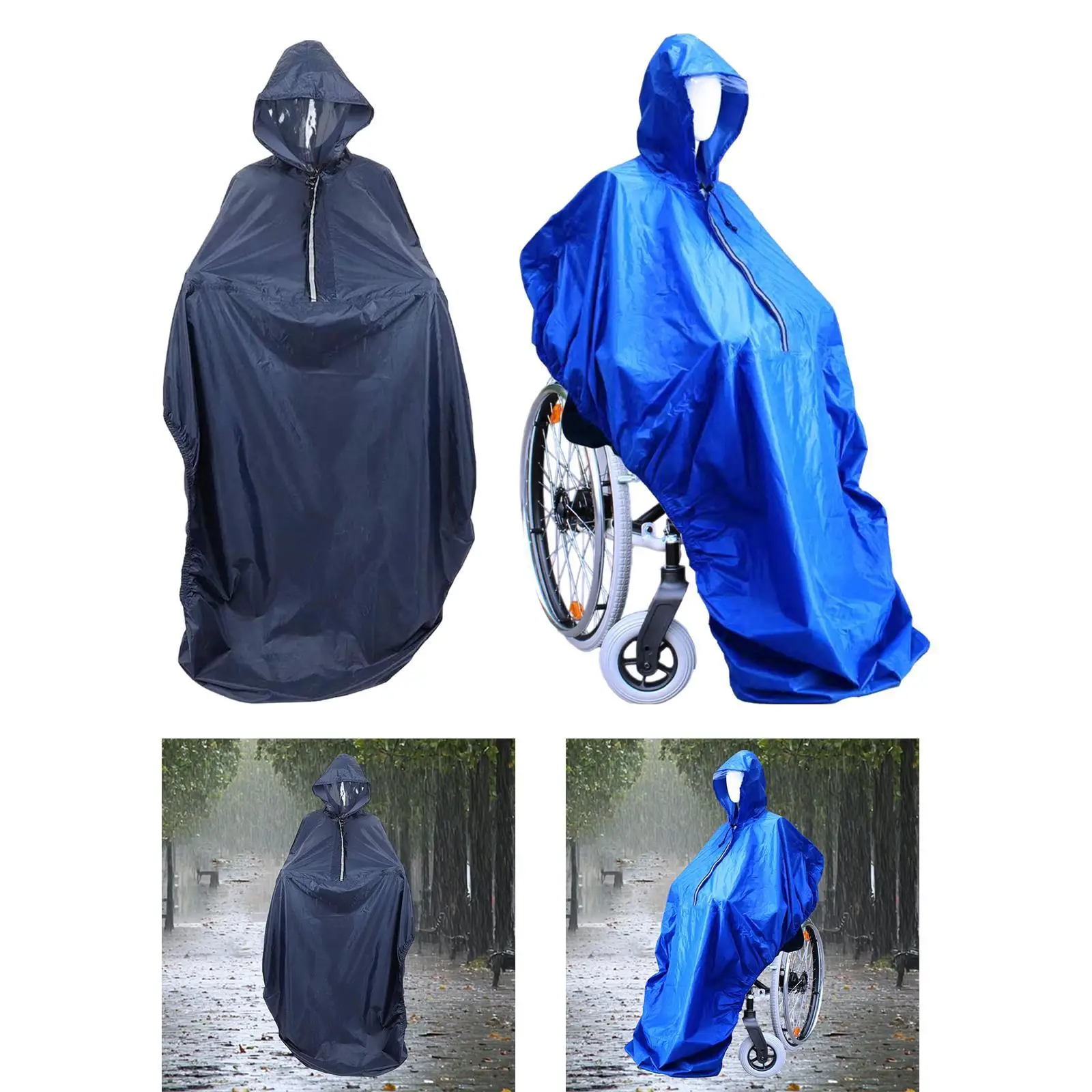 Wheelchair Rain Poncho Portable Waterproof for Men Women Adults Elderly