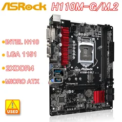 ASRock H110M-G/M.2 Motherboard LGA 1151 2×DDR4 32GB PCI-E 3.0 M.2 USB2.0 Intel H110 Motherboard For Core i3-6100 i7-6700K cpu