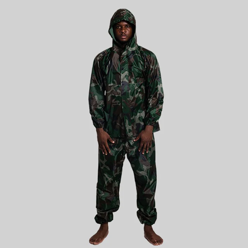 Conjoined Raincoat Coverall Hat Oil-Resistant Clothing Motorcycle Raincoat Man Jumpsuit Fashionable Chubasqueros Waterproof Suit