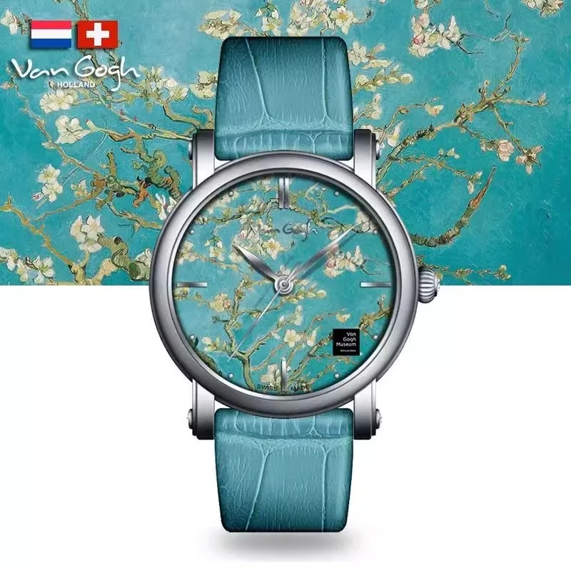 

VAN GOGH Swiss Quartz Movement Women's Watch Luxury Elegance Waterproof Watch High Retro Stainless Steel Gold Clock Watch Gift