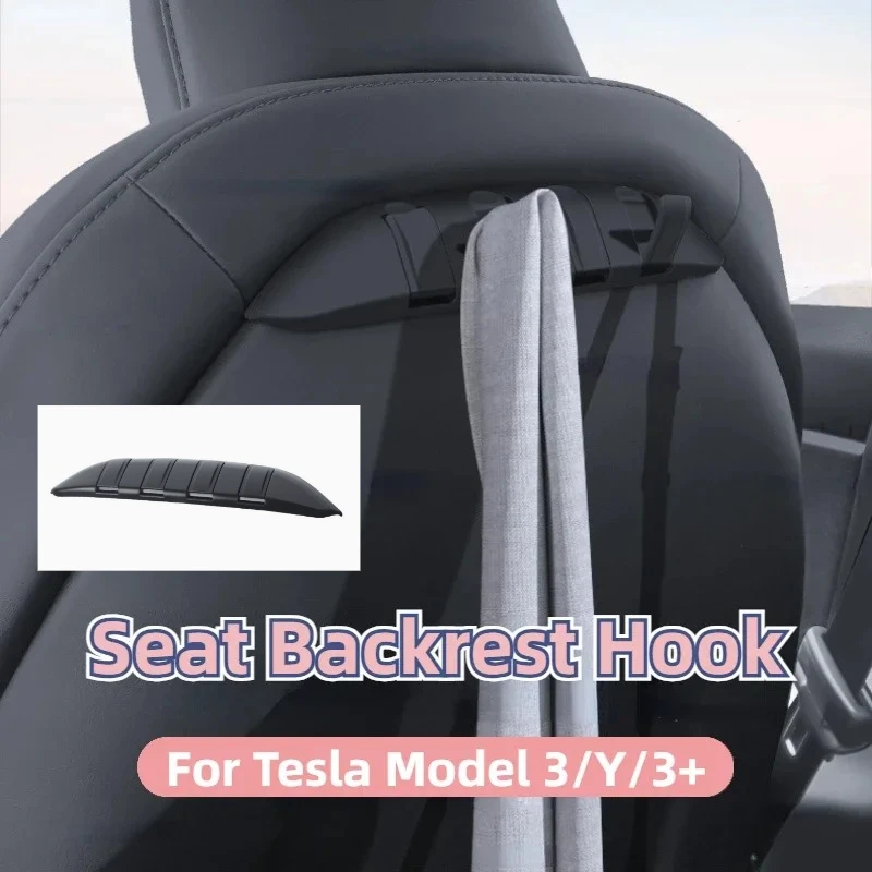 Für Tesla Model 3/Y 2017-2026 Sitzlehnen-Versteckter Haken Vordersitz-Aufhänger ABS Aufbewahrungsregal Neues Model3 Highland Auto-Zubehör