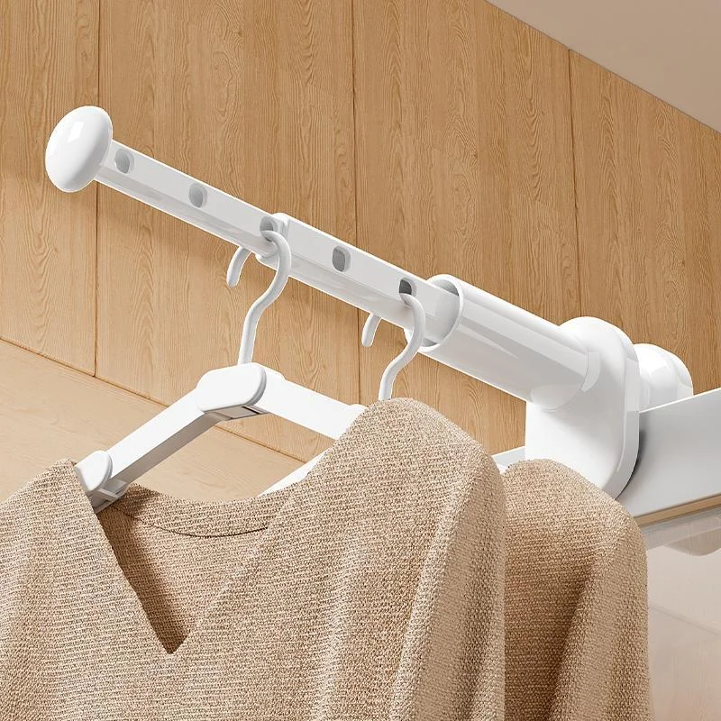 Retractable Clothes Drying Rack Folding Balcony Drying Pole No Drilling Snap On Design Ideal For Travel Business Trips