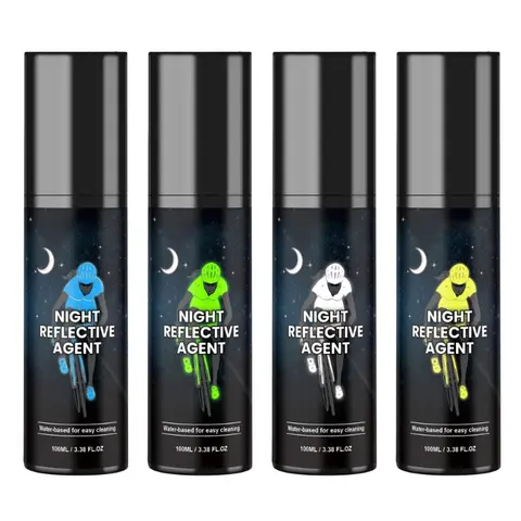Peinture en spray lumineuse 4 couleurs pour tissu, carrosserie de voiture, graffiti DIY, spray réfléchissant multi-usages pour pneus, vélos, skateboards, peinture en spray phosphorescente