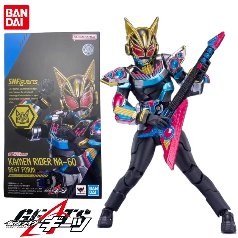 

Bandai Genuine KAMEN RIDER GEATS Anime Figure S.H.Figuarts NA-GO Beat Form Action Figure Toys for Kids Gift Collectible Model