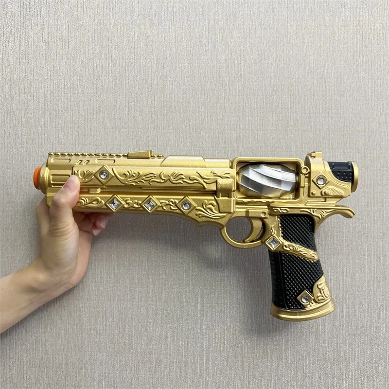 PUBG 무기 1:1 골든 스타 건 리볼버 게임 코스프레 총 소품 할로윈 역할 놀이 선물 안전한 PU 고무