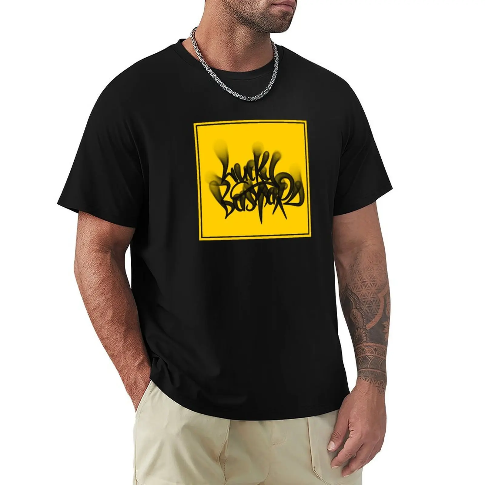 

Lucky Bastard FatCap Tag T-Shirt graphic shirts oversized graphic tee hippie clothes mens funny t shirts