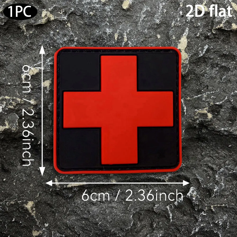 1Pc/2Pcs/3Pcs Optional Square Two-Tone Pvc Patch Badge, Vibrant Colors, Waterproof, Wear-Resistant, Fade-Resistant, Suitable for Jackets, Backpacks, Vests, Clothing Identification Patches, Includes Fleece Backing
