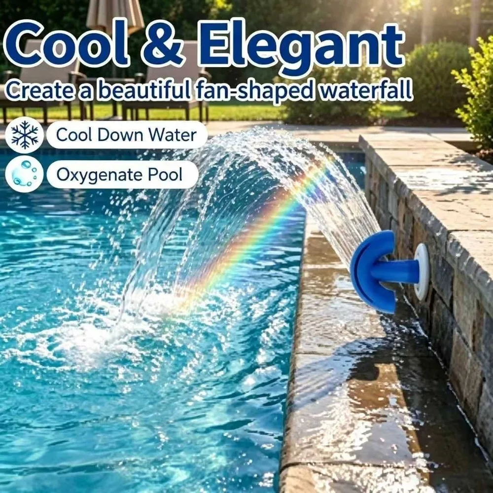 3/4 Inch Threaded Connection Pool Fountain Sprinkler Universal Fit Design Swimming Pool Waterfall Sprayer