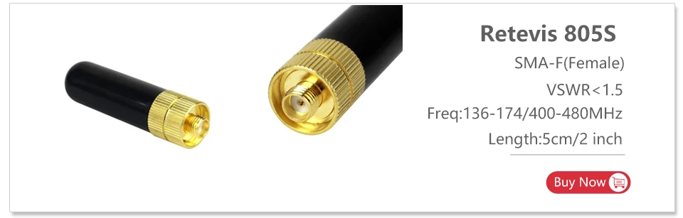 Retevis SMA-F H777 Buchse Antenne 1 Stück VHF UHF Dual Band für BAOFENG UV5R BF-888S Retevis RT5R,RT5,RT6,RT7,RT21,RT23,RT25 – Detail 3
