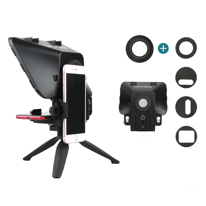 Bestview T3 Teleprompter With Remote Control Supports Wide Angle Lens for iPhone Smartphone/Tablet/DSLR Camera Live Recording