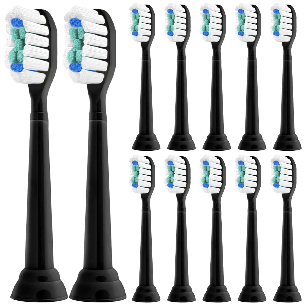 12x Sonic Replacement Brush Heads Compatible with Philips Sonicare Electric Toothbrush, Medium Bristles Toothbrush Head Refills
