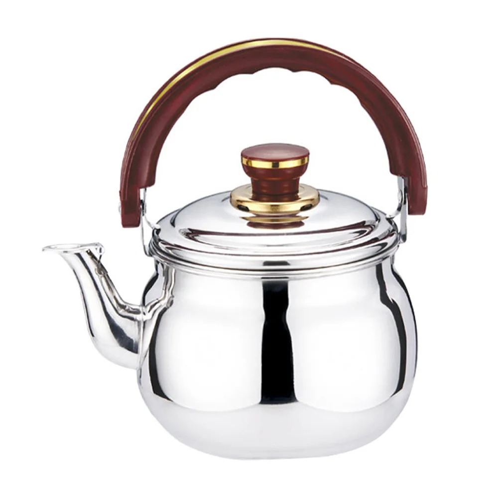 

Stainless Steel Whistling Teakettle Ergonomic Handle Safe Reliable Water Boiling Silver Whistling Tea Kettle Boiling Kettle