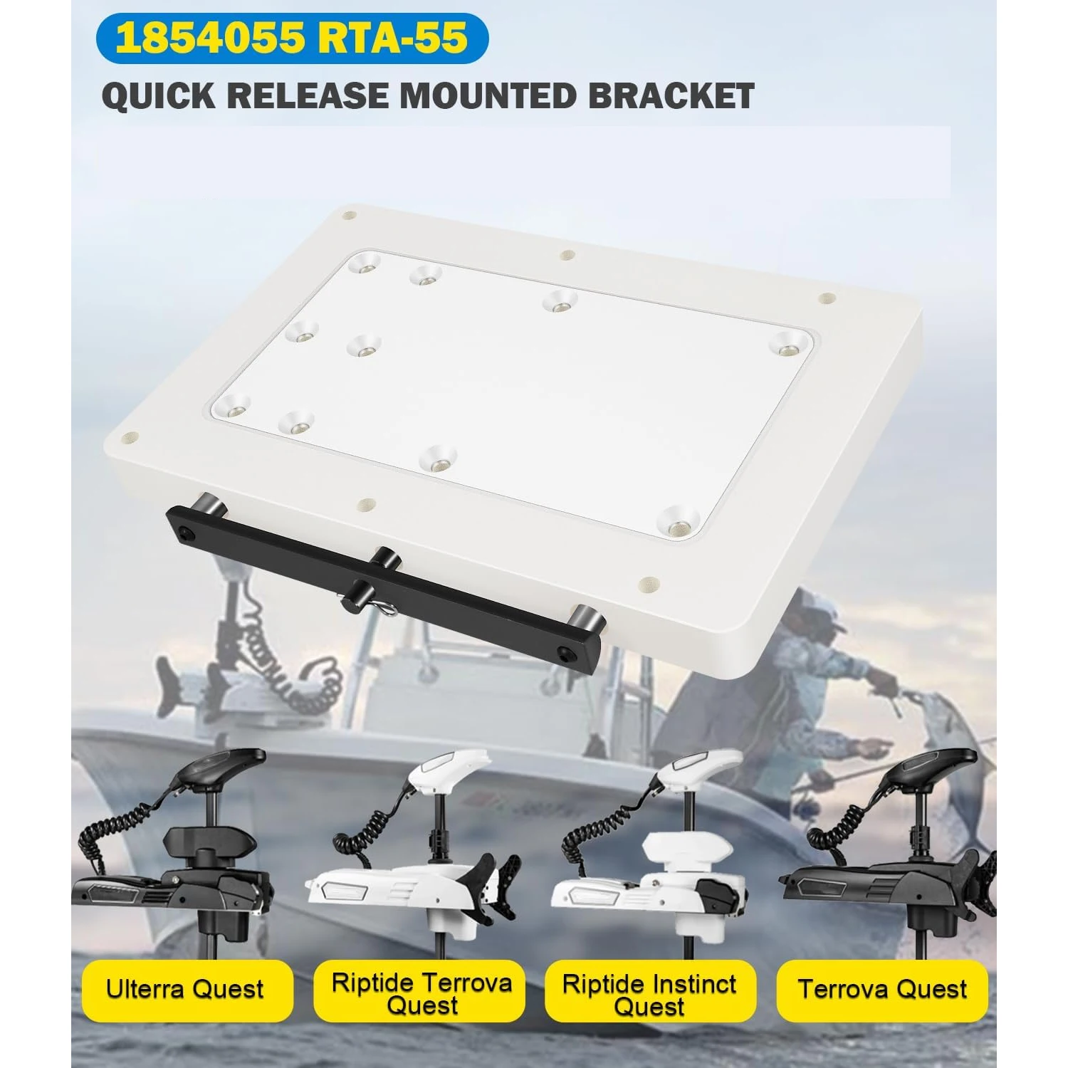1854055 RTA-55 Electric-Steer Trolling Motor Composite Release Bracket, For Minn Kota Riptide Instinct, Ulterra, Riptide Terrova