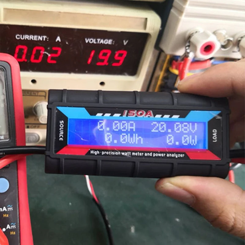 DT16 High Precision 300A RC Watt Meter Power Analyzer, LCD Digital Voltmeter Ammeter for RC Battery Charging Efficiency Monitor