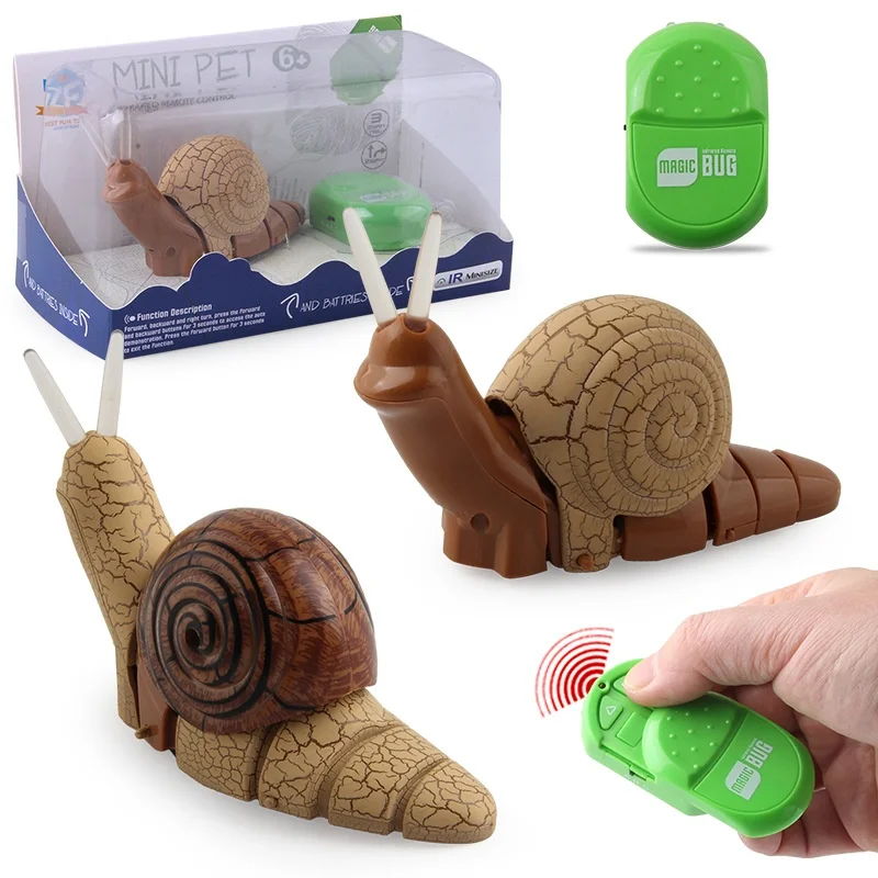 Simulated Arrival Of Infrared Remote Control Insect Snail Fake Rc With Light Trick Electric Insect Toy Animal Children'S Toy