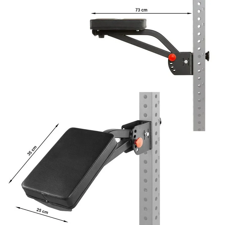 Soporte de sentadillas ajustable multiángulo con almohadilla de pecho