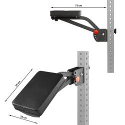 Soporte de sentadillas ajustable multiángulo con almohadilla de pecho