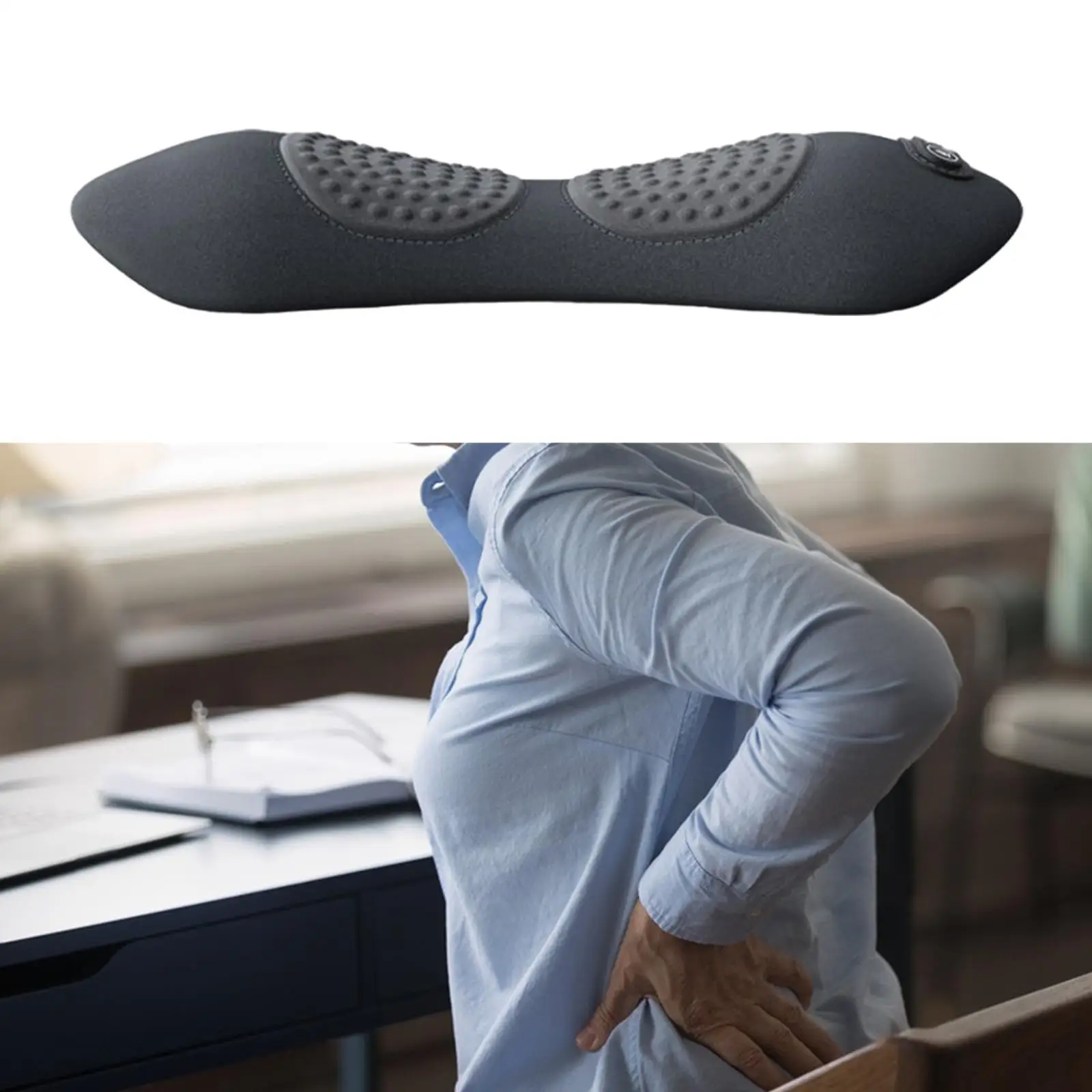 Electric Waist Pillow Multifunctional Heated Waist Pillow Portable Lumbar Pillow Heating Pad for Home Bed Office Adults Women