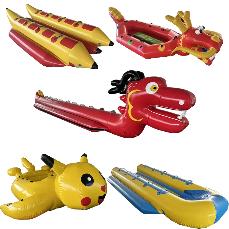 Inflatable water big flying fish banana boat spinning gyro sea motorboat surfing drag little yellow duck disco boat