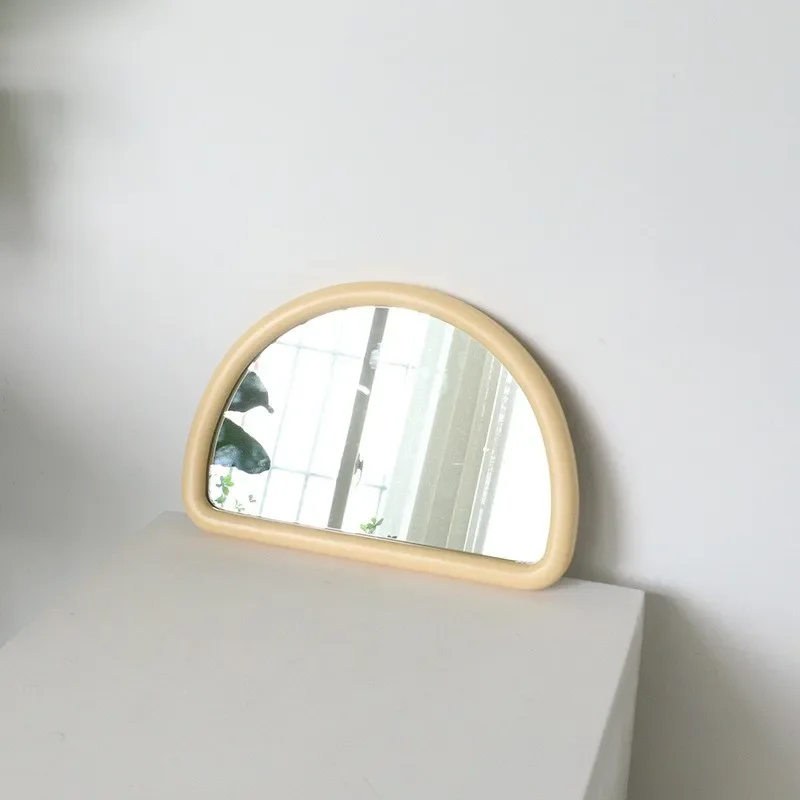 Small Makeup Decorative Wooden Standing Handheld Vanity Decorative Mirrors Cute Based Dekoracyjne Lustra Room Decor