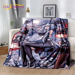 Genshin Impact Cartoon Game Soft Plush Blanket, Glutnel Throw Blanket, Salon, Chambre à coucher, Lit, Canapé, Pique-nique, Enfants