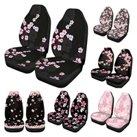 Flowers Cherry Blossoms Printed Car Seat Covers Set of 2 Front Bucket Seat Protector Accessories Universal Fit Most Cars Trucks