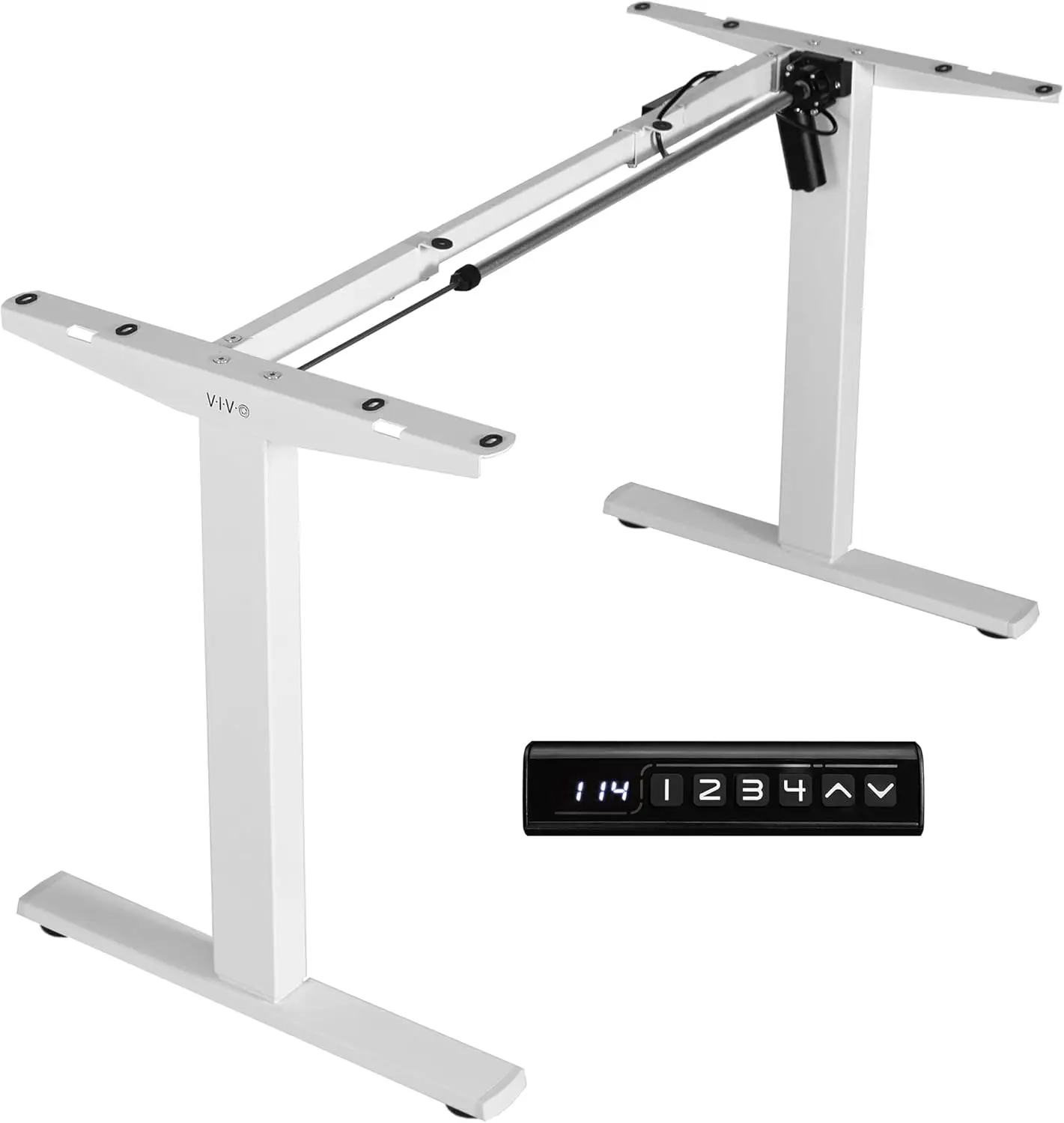 

Electric Stand Up Desk Frame Workstation, Frame Only, Single Motor Ergonomic Standing Height Adjustable Base with Memory Control