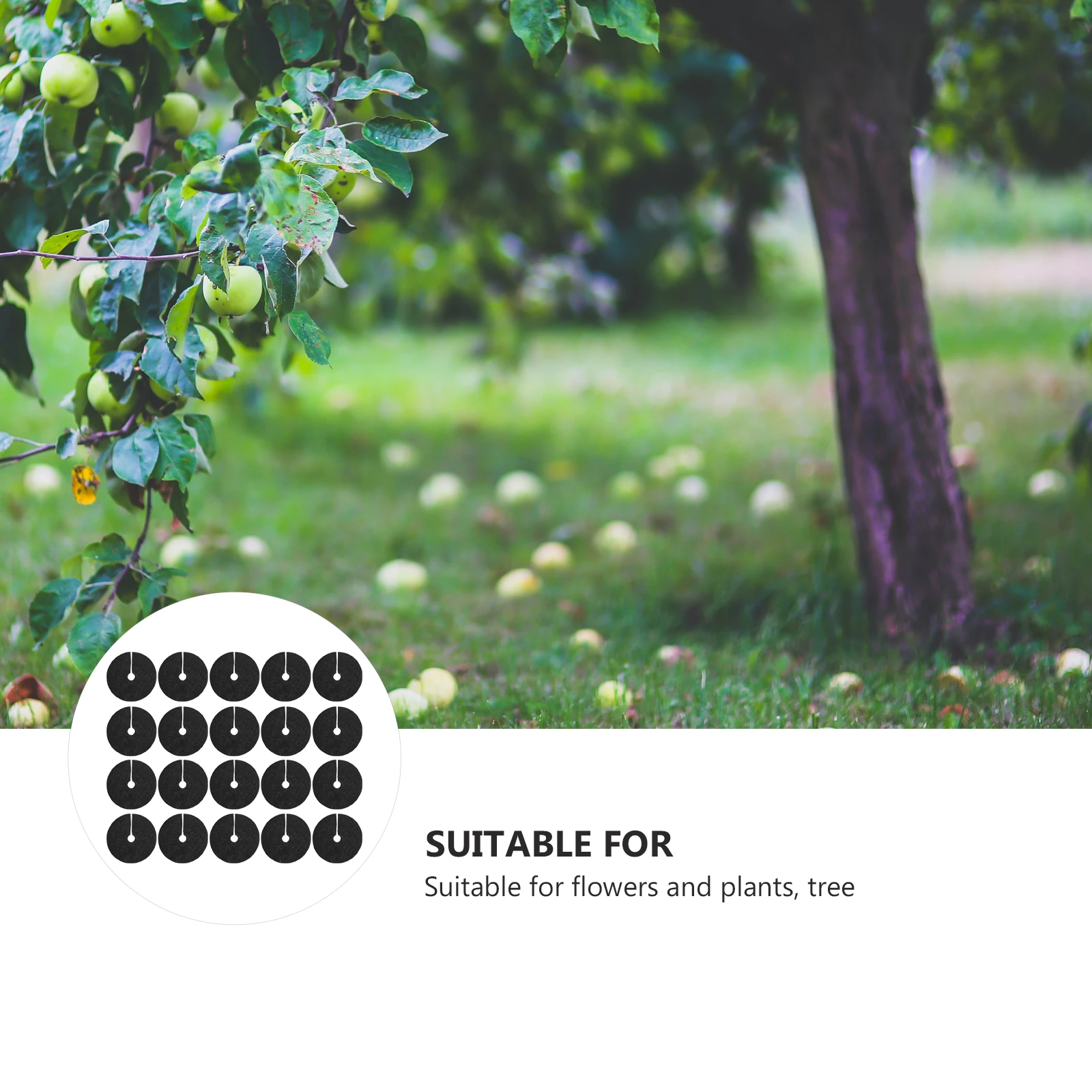 

20Pcs Durable Non-Woven Weeding Cloth for Orchard Weed Control Biodegradable Garden Ground Cover Thickened and Wearproof