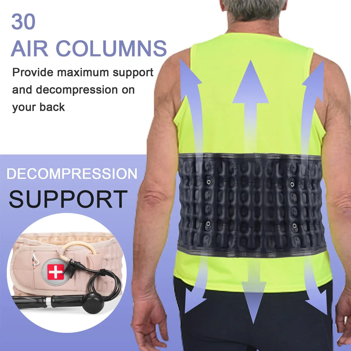 

Adjustable Decompression Brace for Osteoporosis Scoliosis Support SeniorSpine Relief Belt Air Traction Spinal Relief